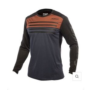 Fasthouse FH Bike Jersey Mens XL Long Sleeve MTB Motocross Rust Navy Striped